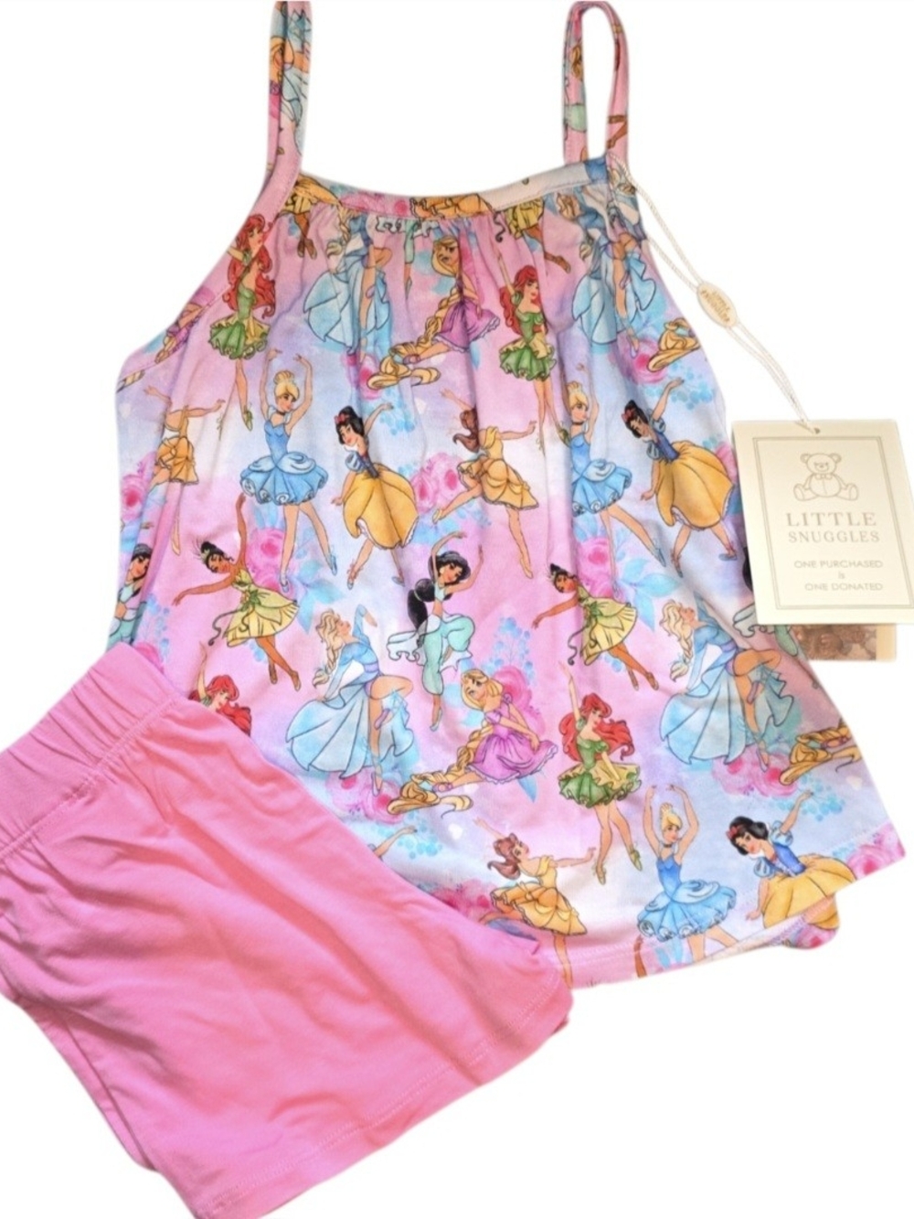 Little Snuggles Disney Princess Tank & Shorts Set 3/4 NWT